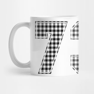 Plaid Number - 73 - Dark Mug